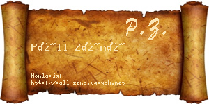 Páll Zénó névjegykártya